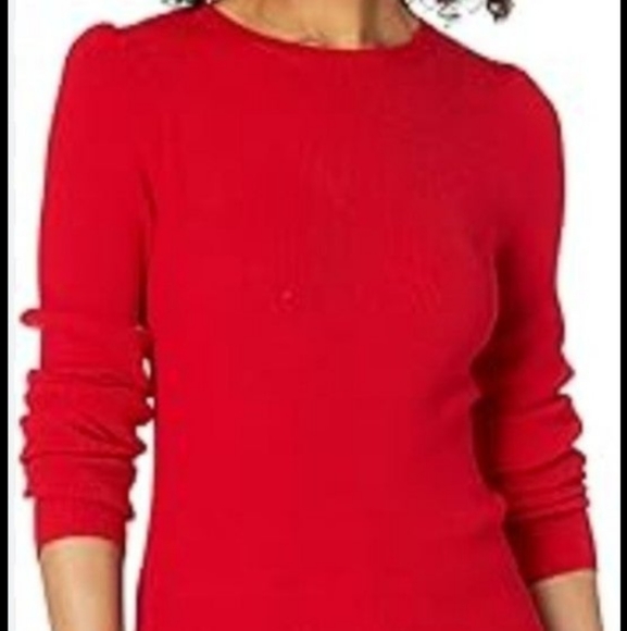 Lark & Ro Ladies L Fushia Red wool blend soft sweater - Picture 1 of 5